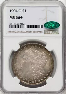 モーガン シルバー ダラー 1904-O NGC MS-66+ CAC!!!驚くべき古いトーン!見事なコイン!|WORLD RESOURCE【KING店】