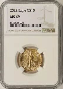 2022 ゴールド アメリカン イーグル $10 NGC MS69 1/4oz .9999 ファイン｜WORLD RESOURCE【KING店】 360,855円