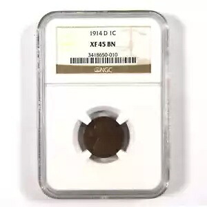 1914 D リンカーン ウィート セント XF 45 BN NGC ペニー 1c コイン SKU:I8046｜WORLD RESOURCE【KING店】
