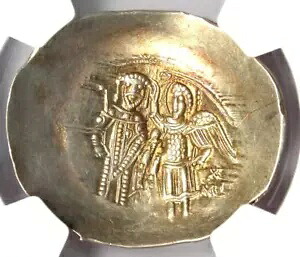 ビザンチン イサク II EL アスプロン トラシー (メアリー コイン) 西暦 1185 ～ 1195 年 - NGC MS (UNC)｜WORLD RESOURCE【KING店】