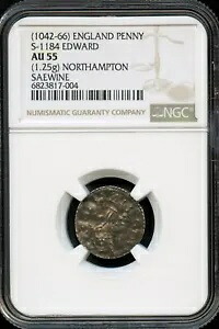 NGC - キングス オブ オール イングランド - S-1184 エドワード - イングリッシュ ペニー - 1042-1066 - AU55