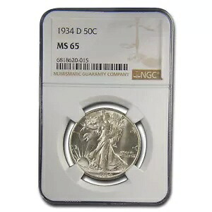 1934-D ウォーキング リバティ ハーフダラー MS-65 NGC|WORLD RESOURCE【KING店】