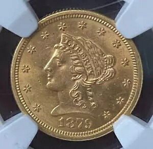 1879 ゴールド $2.5 リバティ NGC MS 63｜WORLD RESOURCE【KING店】