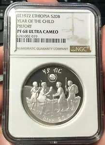 1979 エチオピア シルバー ピーフォート コイン NGC PF68UC 子供の年 Mtg:39 のみ トップ レア｜WORLD RESOURCE【KING店】