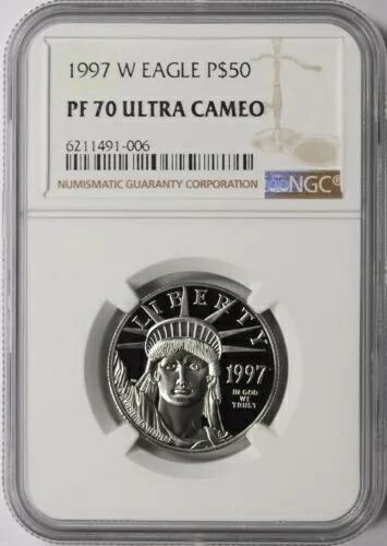 1997-W $50 プラチナ イーグル 自由の女神 NGC PF70 ウルトラ カメオ｜WORLD RESOURCE【KING店】
