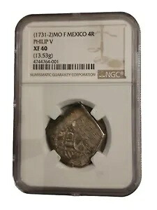1731/2 Mo F メキシコ 4 REALES フィリップス V 13.53 G 。 XF 40 トップ トップ ポップ 1 NGC｜WORLD RESOURCE【KING店】