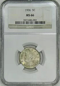 1906 NGC MS66 PQ リバティ ニッケル、事実上マークのない光沢のある素晴らしい宝石です。希少です。｜WORLD RESOURCE【KING店】