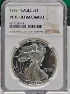 1997-P アメリカン シルバー イーグル プルーフ グレード NGC PF 70 ウルトラ カメオ キー デート｜WORLD RESOURCE【KING店】