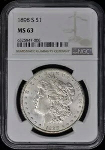 1898-S モルガン ドル S$1 NGC MS63｜WORLD RESOURCE【KING店】
