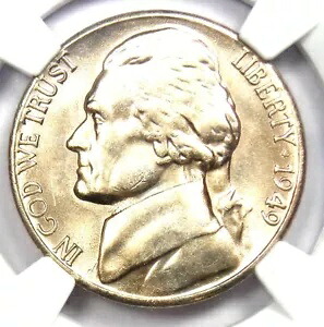 1949-S ジェファーソン ニッケル 5C - 認定 NGC MS67 5 FS - 希少な MS67 FS グレード!｜WORLD RESOURCE【KING店】
