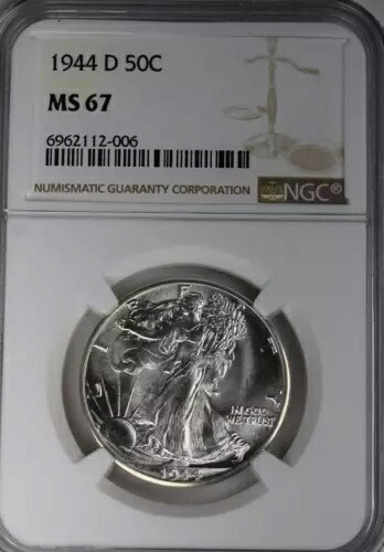 1944-D ウォーキング リバティ ハーフダラー NGC MS67 ブレイジング ホワイト｜WORLD RESOURCE【KING店】