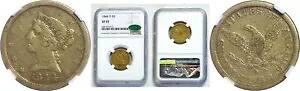 1844-O $5 リバティ ゴールド NGC VF-35 CAC