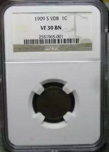 1909-S VDB リンカーン セント ウィート ペニー ---- NGC VF-30 コイン ---- #176B｜WORLD RESOURCE【KING店】