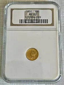 USA 1851 リバティ ヘッド $1 ゴールド NGC MS63 SKU#7470｜WORLD RESOURCE【KING店】