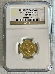 カナダ 2013 悪魔の旅団 $5 1/4 オンス ゴールド NGC MS70 SKU# 4162