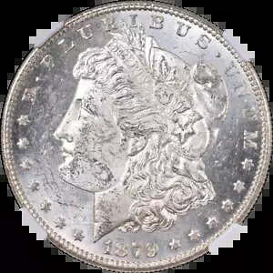 1879-S Rev 78 モーガン シルバー ダラー NGC MS61 ブラスト ホワイト ナイス アイ アピール