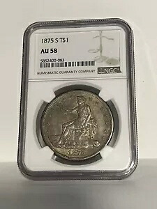 1875 S 貿易ドル T$1 NGC AU 58