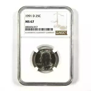 1991 D ワシントン クォーター MS 67 NGC クラッド 25c 未流通 SKU:I9595|WORLD RESOURCE【KING店】