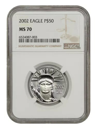 2002 $50 自由の女神 NGC MS70