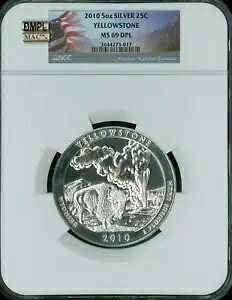 2010 イエローストーン パーク 5 オンス シルバー クォーター NGC MS69 DPL MAC スポットレス ポップ 49 。|WORLD RESOURCE【KING店】