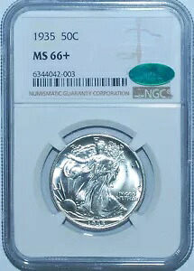 1935 NGC MS66+ CAC ウォーキング リバティ ハーフダラー