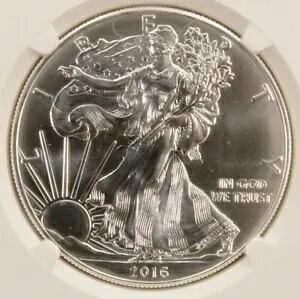 2016 $1 シルバー イーグル ストロング クラッシュ ダイス 表裏 NGC MS69｜WORLD RESOURCE【KING店】