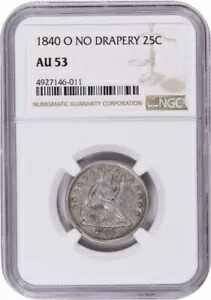 1840-O リバティ シーテッド シルバー クォーター カーテンなし AU53 NGC 417,120円