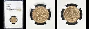 1863 1C NGC MS63 インディアンヘッドセント