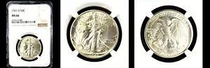 1941-D 50C NGC MS66- PQ ウォーキング リバティ ハーフ
