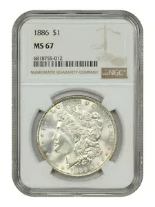 1886年 $1 NGC MS67 - モルガンドル