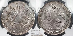 メキシコ 1861-Do CP 8 Reales NGC MS-63