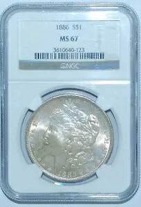 1886 P NGC MS67 モルガン シルバー ダラー