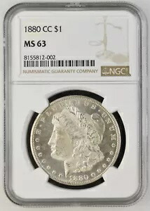1880 CC モーガン シルバー ダラー NGC MS-63