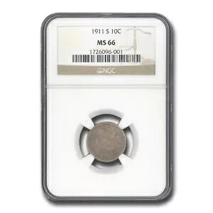 1911-S バーバー ダイム MS-66 NGC