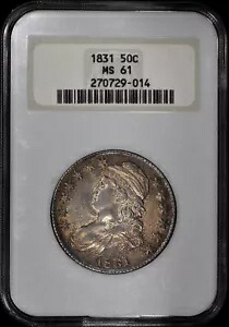 1831 バスト ハーフダラー 50c NGC MS61 「ファッティ」 - 素晴らしいコイン!