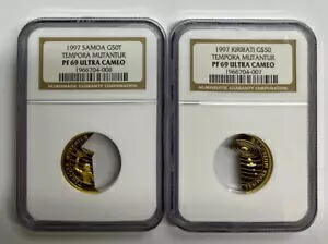 1997 NGC PF69 ウルトラ カメオ サモア G50T & キリバス G$50 TEMPORA MUTANTUR 2 コイン