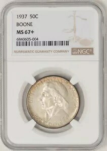 1937 ブーン ハーフ 50c MS67+ NGC 948791-22