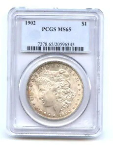 1902年 $1 PCGS MS65-素敵な色-モーガンシルバードル-