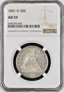 1841-O シーテッド リバティ ハーフダラー NGC AU55｜WORLD RESOURCE【KING店】
