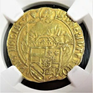 ベルギー: ブラバント州。フィリップ 1 世 フェアゴールド フロリン ND (1494-1506) AU50 NGC。｜WORLD RESOURCE【KING店】