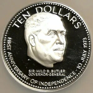 1974 バハマ大独立 マイロ バトラー プルーフ シルバー $10 NGC コイン i103890｜WORLD RESOURCE【KING店】