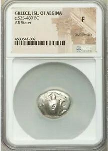 サロニック諸島。アイギナ。 Ca.紀元前 525 ～ 480 年。 ARステーター(20mm)。 NGC｜WORLD RESOURCE【KING店】