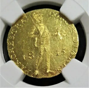 オランダ: ウィレム I ゴールド Ducat 1815 MS61 NGC。｜WORLD RESOURCE【KING店】