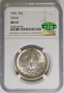 テキサス ハーフ 1936 NGC MS-67 CAC #18-003｜WORLD RESOURCE【KING店】