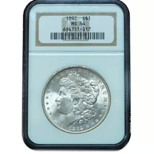 1892 モルガン ダラー MS64 NGC ゴージャスな光沢のある明るい白｜WORLD RESOURCE【KING店】