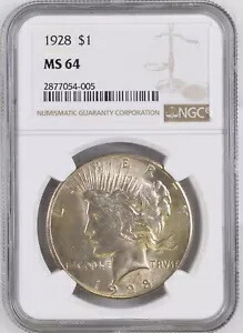 1928 ピース シルバー ダラー $1 NGC MS64 2877054-005
