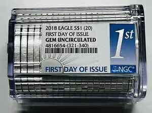 2018 AMERICAN SILVER EAGLE ROLL 20 ASE の NGC 認定 GEM+ ~初日発行