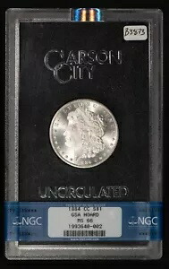 1884-CC $1 モーガン シルバー ダラー オリグ フロスティ カーソン シティ - GSA NGC MS 66 - B3873 423,720円