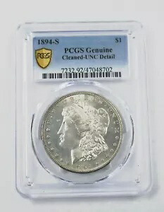 1894年 アメリカ 造幣局 モーガン シルバー 1ドル コイン 認定 PCGS UNC 詳細 クリーニング済み｜WORLD RESOURCE【KING店】 432,630円