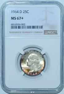 1964 D NGC MS67+ ワシントン シルバー クォーター